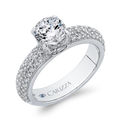Round Diamond Engagement Ring in 14K White Gold (Semi-Mount)
