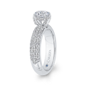 Round Diamond Engagement Ring in 14K White Gold (Semi-Mount)