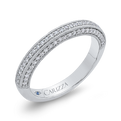 Round Diamond Half-Eternity Wedding Band in 14K White Gold
