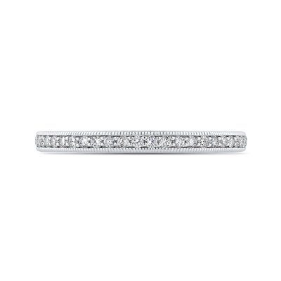 Round Diamond Wedding Band in 14K White Gold