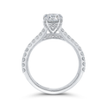 Round Diamond Engagement Ring in 14K White Gold (Semi-Mount)