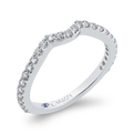 Round Diamond Wedding Band in 14K White Gold