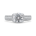 Round Diamond Engagement Ring in 14K White Gold (Semi-Mount)