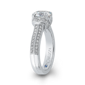 Round Diamond Engagement Ring in 14K White Gold (Semi-Mount)