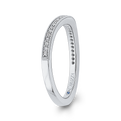 Round Diamond Half-Eternity Wedding Band in 14K White Gold