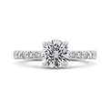 Round Diamond Engagement Ring in 14K White Gold (Semi-Mount)