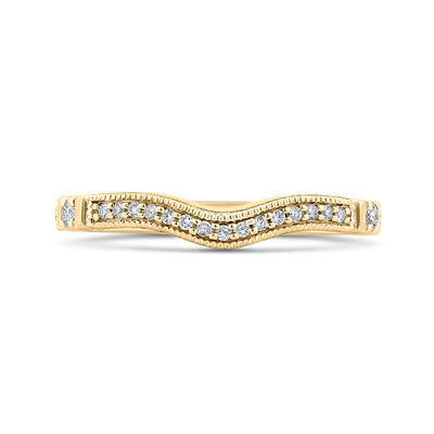 Round Diamond Wedding Band in 14K Yellow Gold