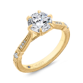 Diamond Engagement Ring in 14K Yellow Gold (Semi-Mount)