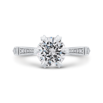 Diamond Engagement Ring in 14K White Gold (Semi-Mount)