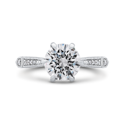 Diamond Engagement Ring in 14K White Gold (Semi-Mount)