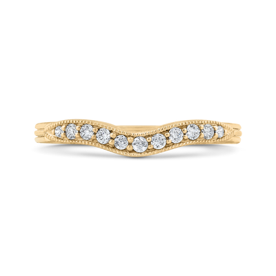 Round Diamond Wedding Band in 14K Yellow Gold