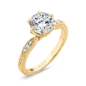 Diamond Engagement Ring in 14K Yellow Gold (Semi-Mount)