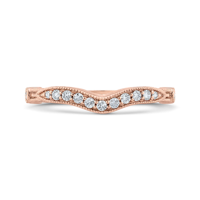 Round Diamond Wedding Band in 14K Rose Gold