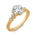 Diamond Engagement Ring in 14K Yellow Gold (Semi-Mount)