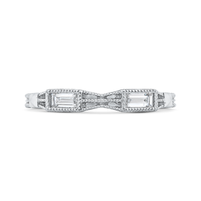 Baguette Cut Diamond Wedding Band in 14K White Gold