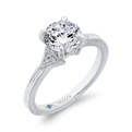 Diamond Engagement Ring in 14K White Gold (Semi-Mount)