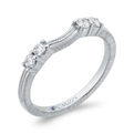Round Diamond Wedding Band in 14K White Gold