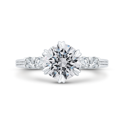 Diamond Engagement Ring in 14K White Gold (Semi-Mount)
