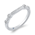 Round Diamond Wedding Band in 14K White Gold