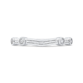 Round Diamond Wedding Band in 14K White Gold