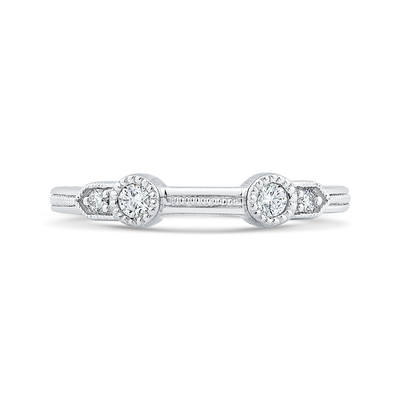 Round Diamond Wedding Band in 14K White Gold