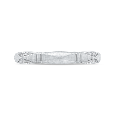 Round Diamond Wedding Band in 14K White Gold