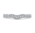 Round Diamond Half-Eternity Wedding Band in 14K White Gold