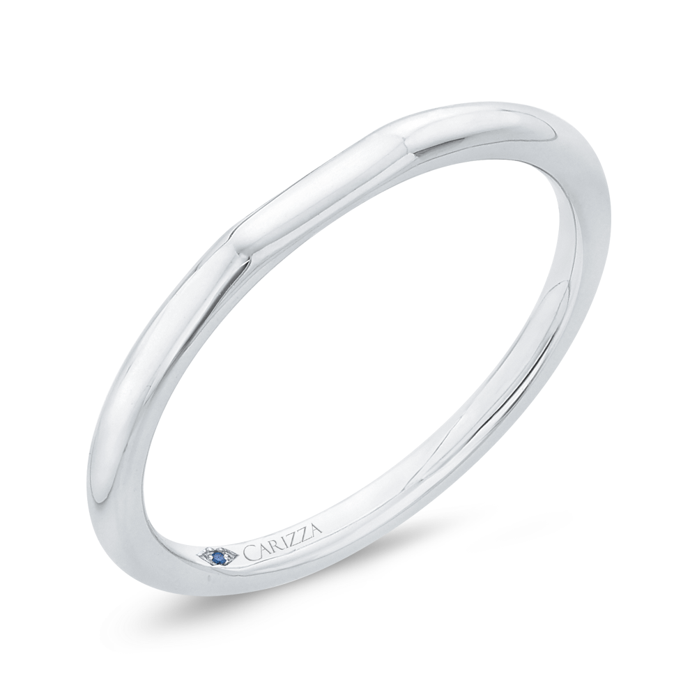 Plain Wedding Band in 14K White Gold