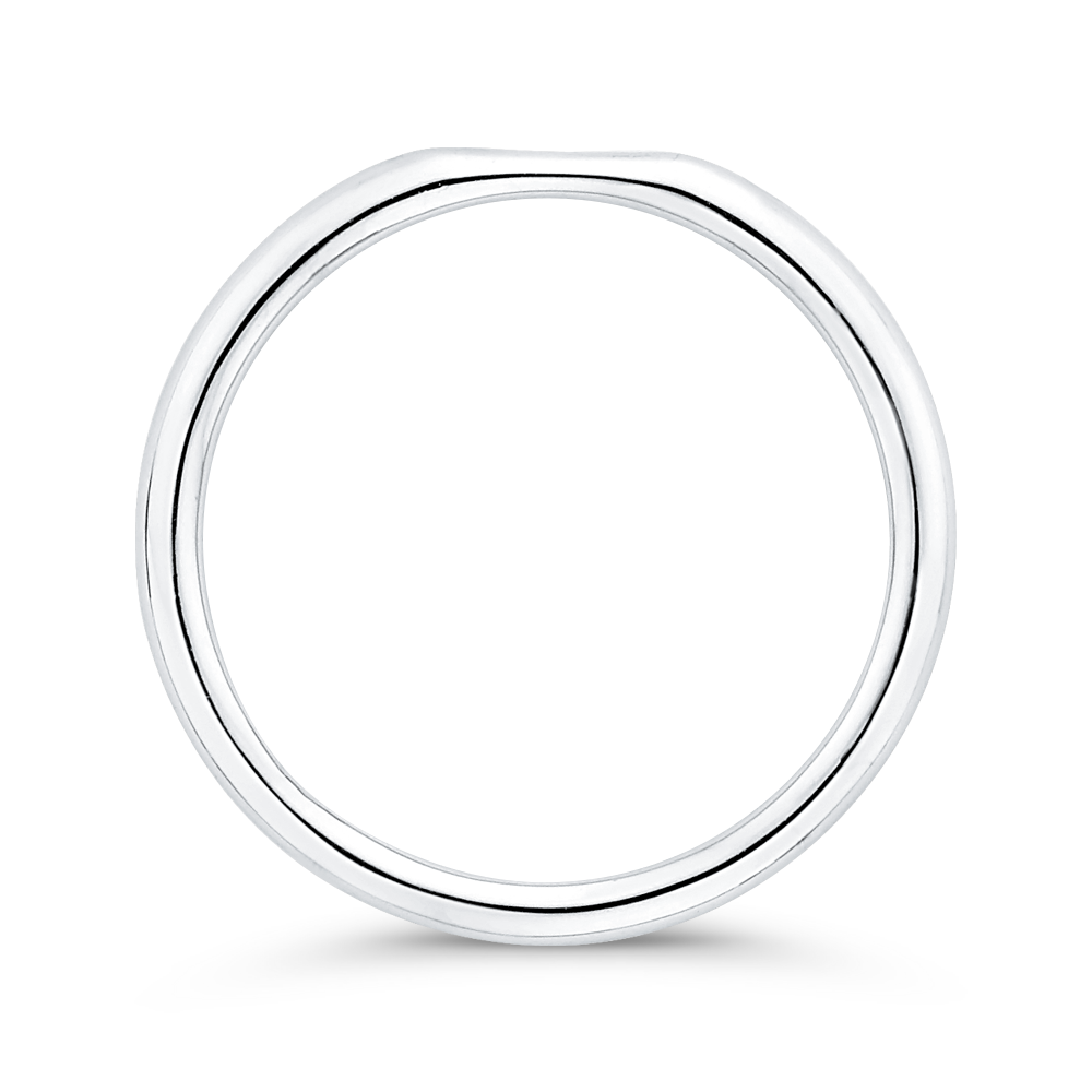 Plain Wedding Band in 14K White Gold