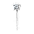 14K White Gold Round Cut Diamond Classic Engagement Ring (Semi-Mount)