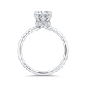 14K White Gold Round Cut Diamond Classic Engagement Ring (Semi-Mount)