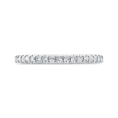 Half-Eternity Diamond Wedding Band in 14K White Gold