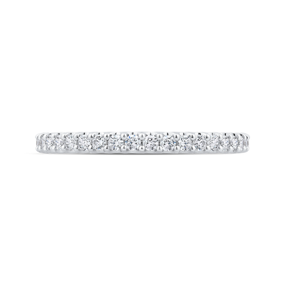 Half-Eternity Diamond Wedding Band in 14K White Gold
