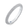 Round Diamond Wedding Band in 14K White Gold