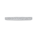 Round Diamond Half-Eternity Wedding Band in 14K Two Tone Gold