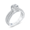 Diamond Engagement Ring in 14K White Gold (Semi-Mount)
