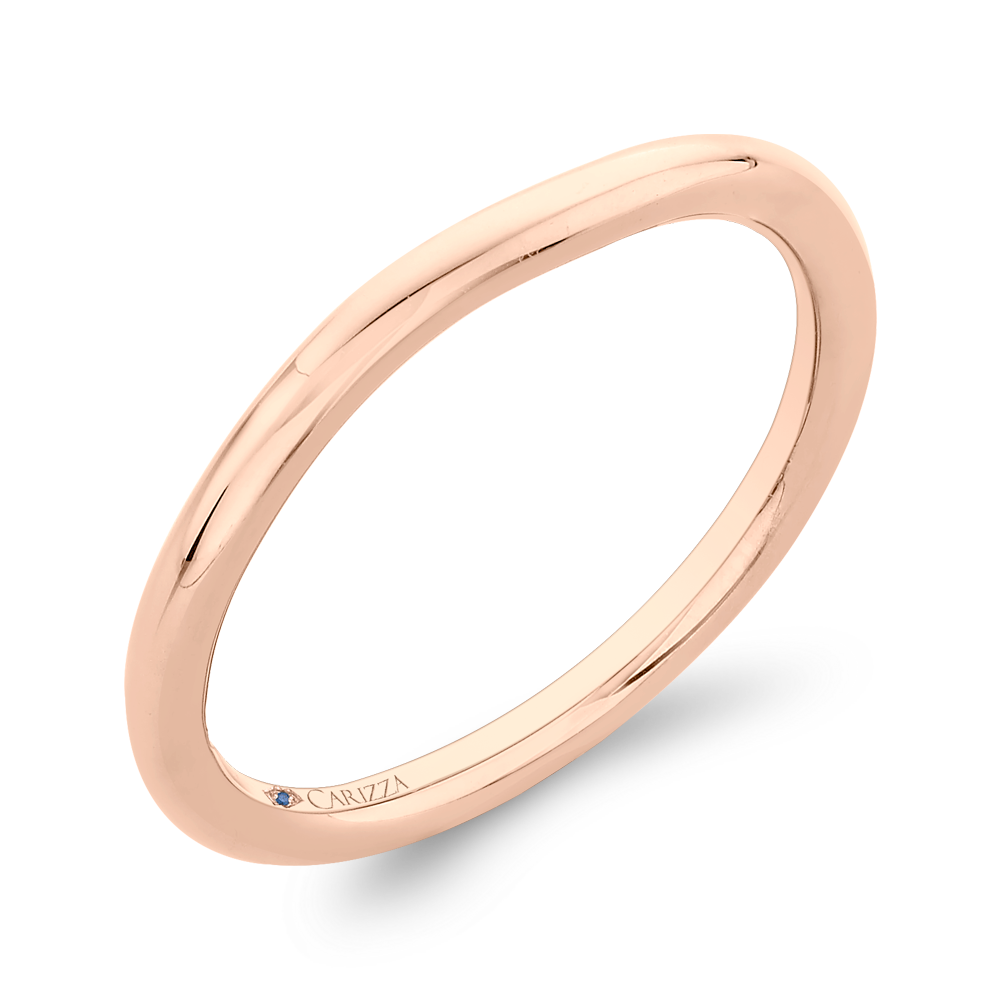 Plain Wedding Band in 14K Rose Gold