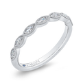 Marquise Cut Diamond Wedding Band in 14K White Gold