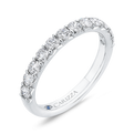 Round Diamond Half-Eternity Wedding Band in 14K White Gold