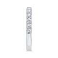 Round Diamond Half-Eternity Wedding Band in 14K White Gold