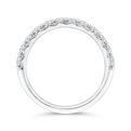 Round Diamond Half-Eternity Wedding Band in 14K White Gold