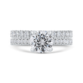 Euro Shank Round Diamond Engagement Ring in 14K White Gold (Semi-Mount)