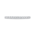Round Diamond Half-Eternity Wedding Band in 14K Two Tone Gold