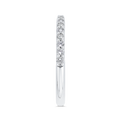 Round Diamond Half-Eternity Wedding Band in 14K Two Tone Gold