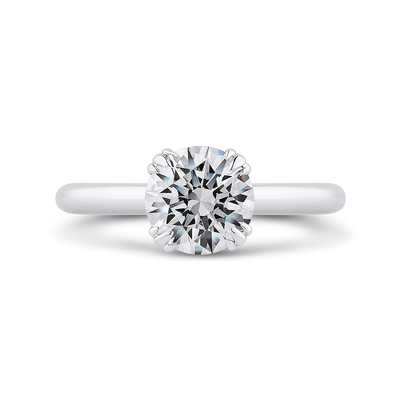 Round Diamond Engagement Ring in 14K White Gold (Semi-Mount)