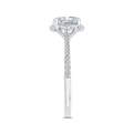 Round Diamond Engagement Ring in 14K White Gold (Semi-Mount)