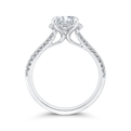 Round Diamond Engagement Ring in 14K White Gold (Semi-Mount)