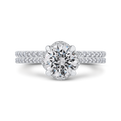 Round Diamond Engagement Ring in 14K White Gold (Semi-Mount)