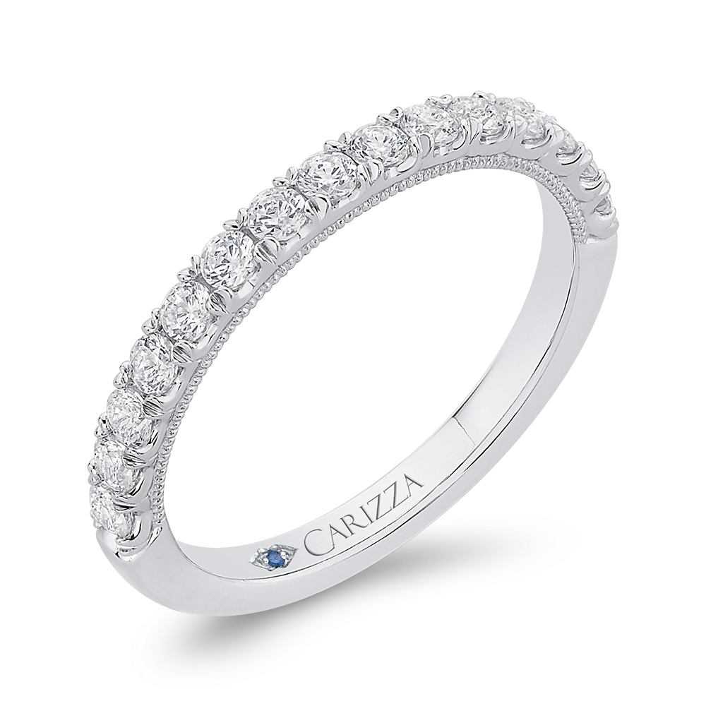 Diamond Half-Eternity Wedding Band in 14K White Gold