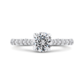 Round Diamond Engagement Ring in 14K White Gold (Semi-Mount)